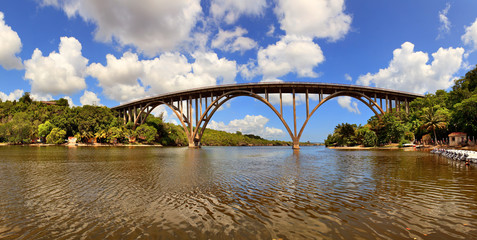 The high bridge over the river, Cuba