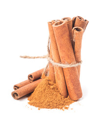 Cinnamon isolated on white background