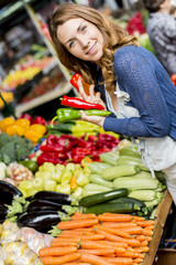Young woman at the market