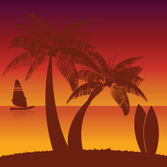 beach silhouette