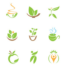 Healthy food symbol and icon