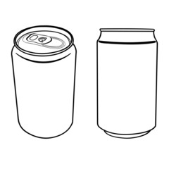 beverage can outline vector
