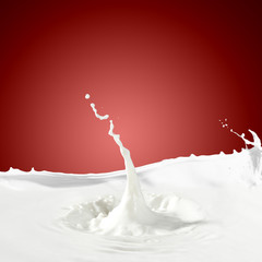 Pouring milk splash