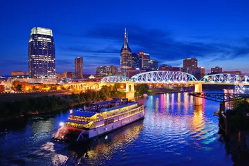 Zelfklevend Fotobehang Nashville at the Cumberland River © SeanPavonePhoto