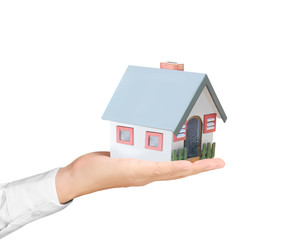 Fototapeta na wymiar gospodarstwa dom reprezentujący domu własności