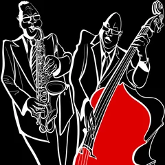 Peel and stick wall murals Music band Jazz band