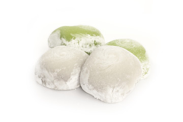 Fototapeta na wymiar Daifuku Japanese sweets isolated on white background