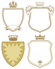 Wappen mit Schild und Krone