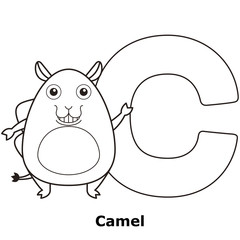 Coloring Alphabet for Kids, C