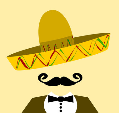 hispanic man with sombrero and large mustache