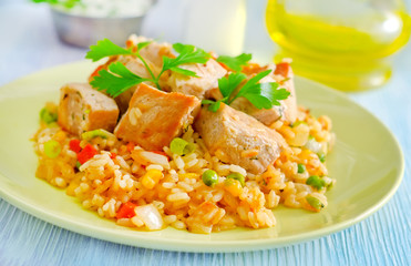 rice with meat