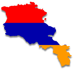Carte / drapeau de l'Arménie