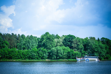 Fototapeta premium Boat in a river