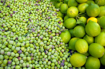 green olives and lemons