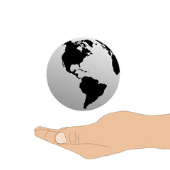 The Earth and human hand 24.06.13