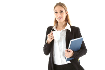 Seriöse Geschäftsfrau