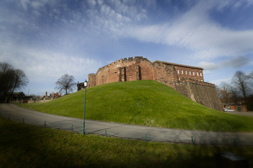 Fototapeta na wymiar Chester Castle built from sandstone by William the Conqueror