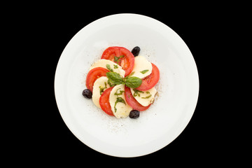 Fresh tomatoes, mozzarella salad