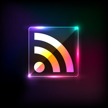RSS Neon Icon,