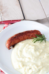 saucisse purée