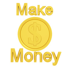 make money isolated on white