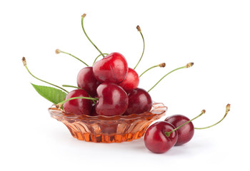 cherry berries isolated on white background