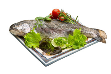 Fresh raw rainbow trout