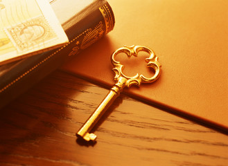key and book