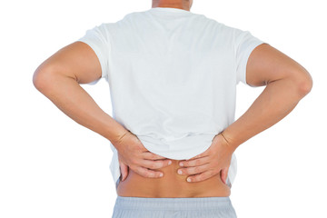 Man suffering from lower back pain