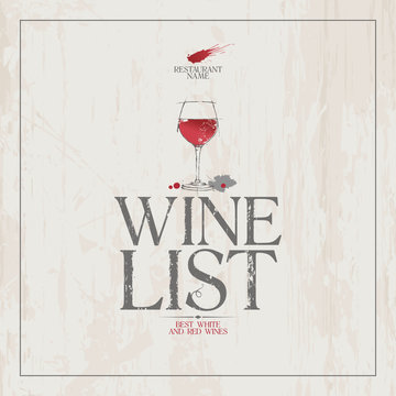 Wine List Menu Card Design template