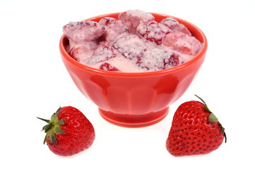 Les fraises à la crème