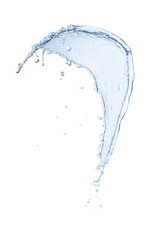 Fototapeta na wymiar blue water splash isolated on white background