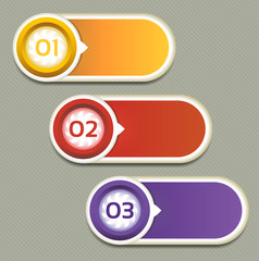 Obraz premium Vector Progress Background / Product Choice or Version