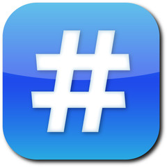 Obraz premium Bouton Hashtag