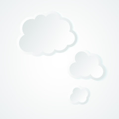 Paper clouds background.