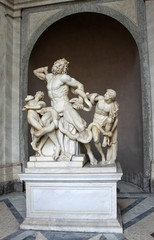 Fototapeta na wymiar The statue of Laocoön and His Sons