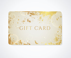 Gift / Discount / Business card template. Grunge texture