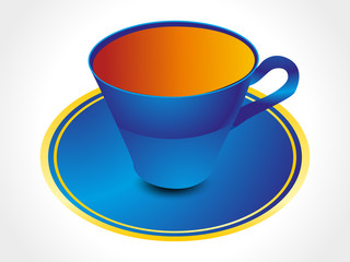 abstract glossy tea cup