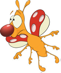 Ladybird from a fairy tale. Cartoon