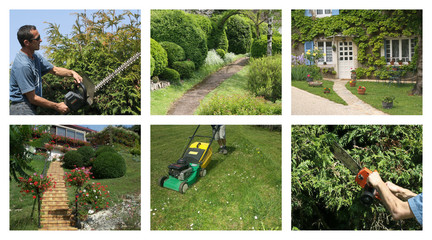 Un jardiner en train de travailler dans un jardin