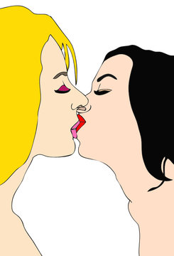 Dolce bacio lesbico