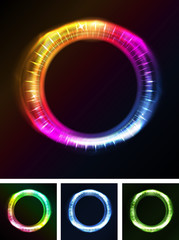 Abstract Eyes Iris Or Neon Light