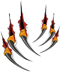 Claws scratches vector