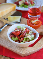 Salad with strawberries