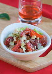 Salad with strawberries