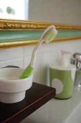 Toothbrush in bathroom