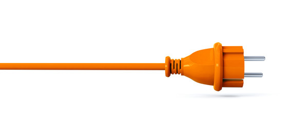 Orange power plug - line
