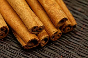 Cinnamon sticks closeup