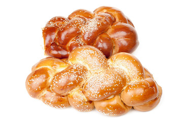 Pair of braided shabbat challah