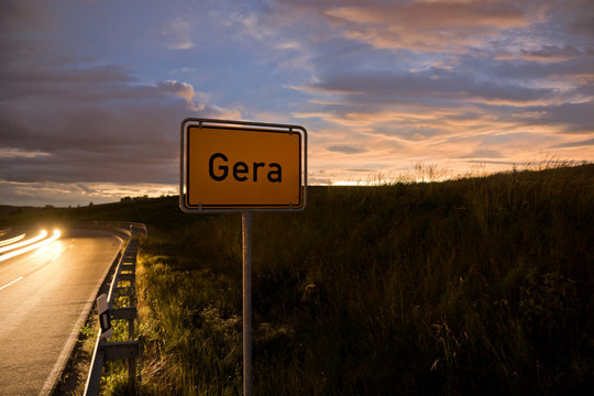 Gera Ortseingangsschild